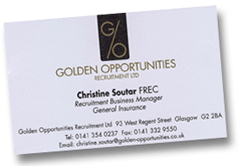 image of Christine Soutar's business card