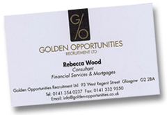 image of Rebecca Wood"s business card
